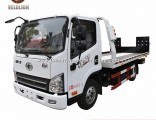 FAW 5t Platform Road Wrecker Towing Sliding Platform Recovery Truck with Crane