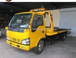 Isuzu 600p 3000kg 4000kg Full Landing Flatbed One Pull One Road Towing Wrecker Truck