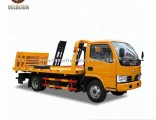 Dongfeng 4X2 One Carry Two Flatbed Road Wrecker Truck 3tons for Sale