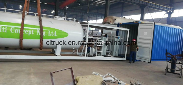 Mini 15000 Liters LNG Gas Tanker Combination Filling Station for Sale