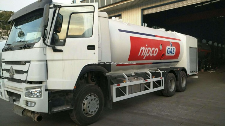 Sinotruk HOWO 6X4 30cbm LPG Propane Bobtail Truck for Africa