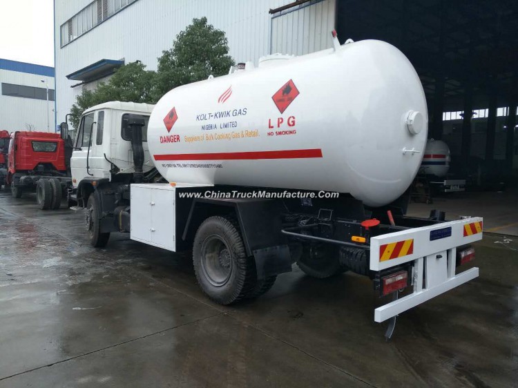 Dongfeng 4X2 15cbm 15000liters Mini LPG Tank Bobtail Truck with Refuelling