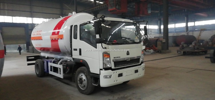 HOWO 4X2 15m3 LPG Gas Bobtail Truck Mobile Filling Truck