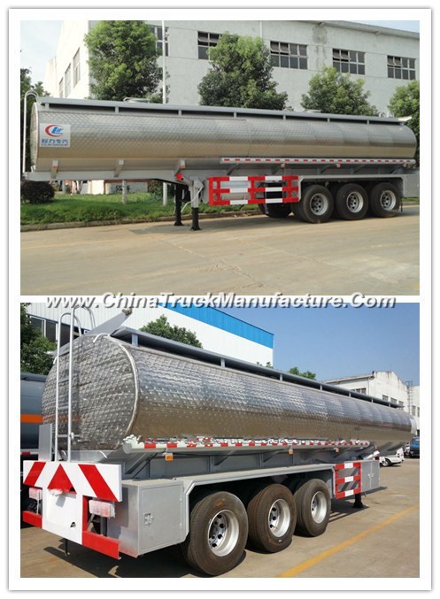 Oversea Exported Tri-Axles Stainless Steel Fuel Tanker Trailer