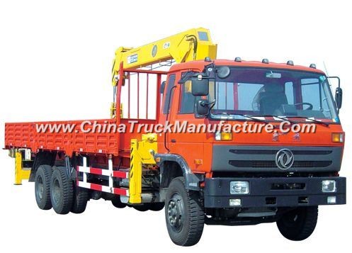 DFAC 6X4 10ton Hydraulic Straight Boom Crane Truck Mounted for Sale
