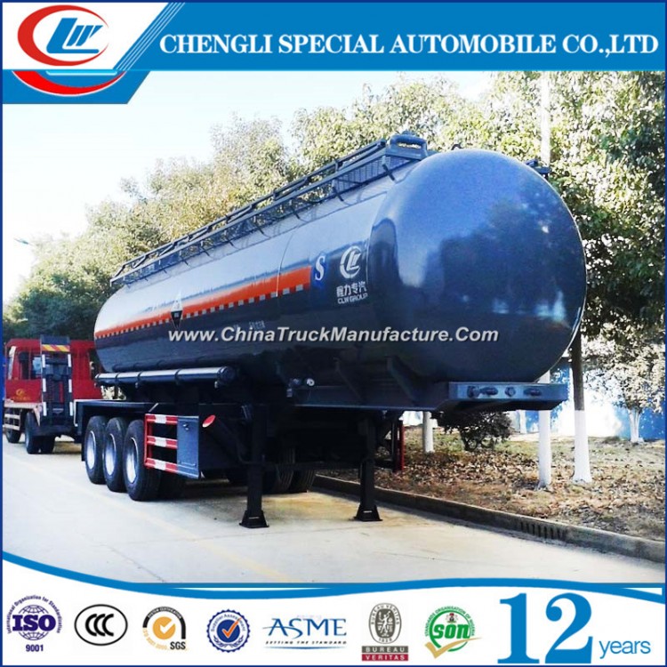 Factory Supply 3 Axles 40cbm Chemical Liquid Sulfuric Acid Transport Tank Trailer