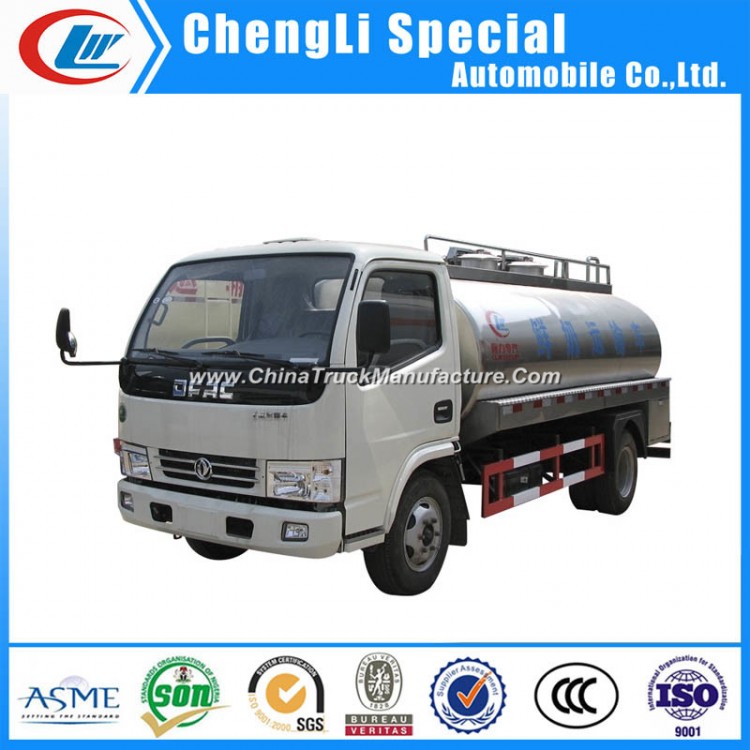 Dongfeng 4X2 LHD Stainless Steel Milk Transport Tank Truck