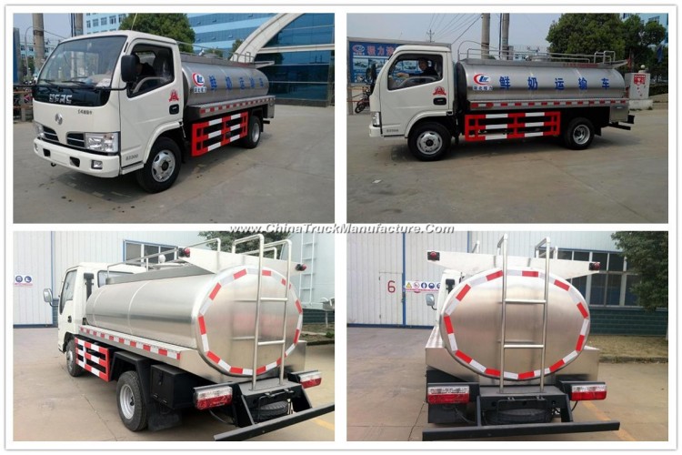 Dongfeng 4X2 5ton Fresh Mini Milk Delivery Tank Truck