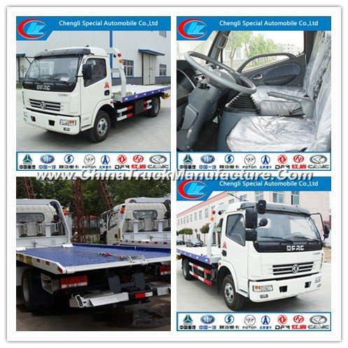 130HP Dongfeng 4X2 Flatbed 3ton Towing Wrecker Recovery Truck