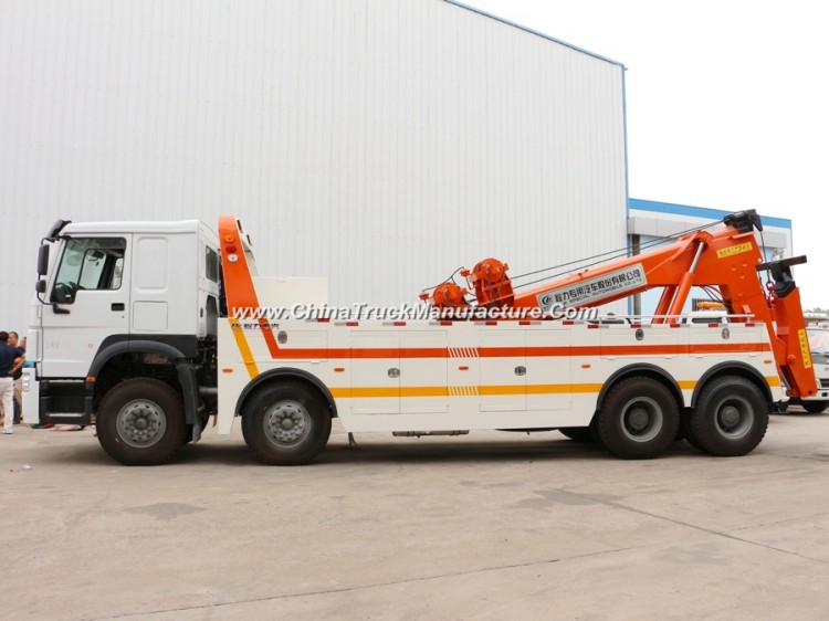 Heavy Duty HOWO 8X4 30ton Integrated Tow and Crane Wrecker Truck