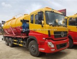 Dongfeng 6X4 15cbm High Presure Sewage Suction Sludge Vacuum Tanker Cleaning Fecal Truck