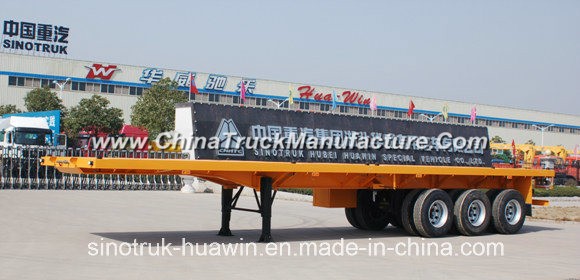 Sinotruk 60ton Payload 3-Axle 40FT Container Flatbed Semi Trailer