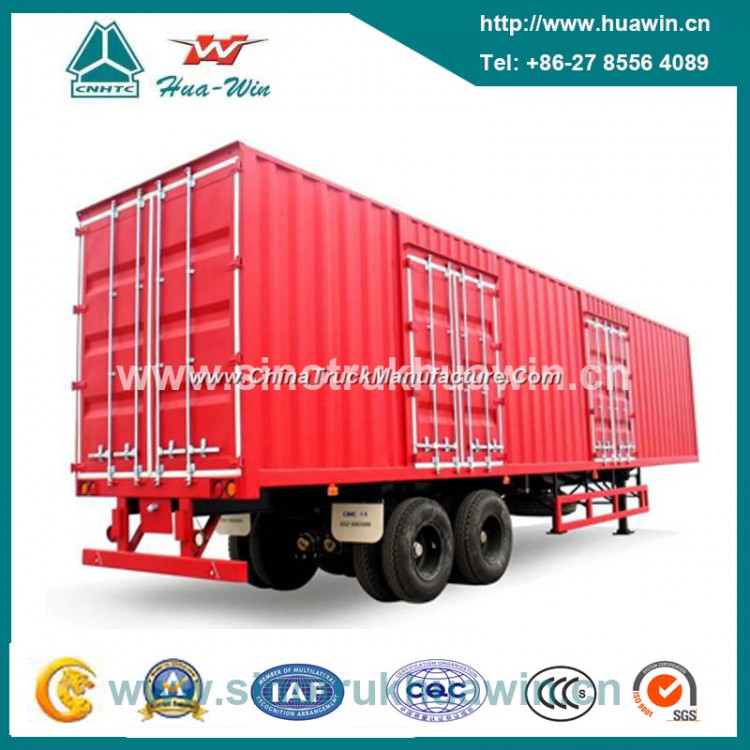 China Supplier 2 Axles 130 Cbm Van Cargo Semi Trailer for Sale