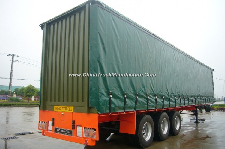 China Supplier 3-Axle 50 Tons Curtain Side Semi Trailer for Sale
