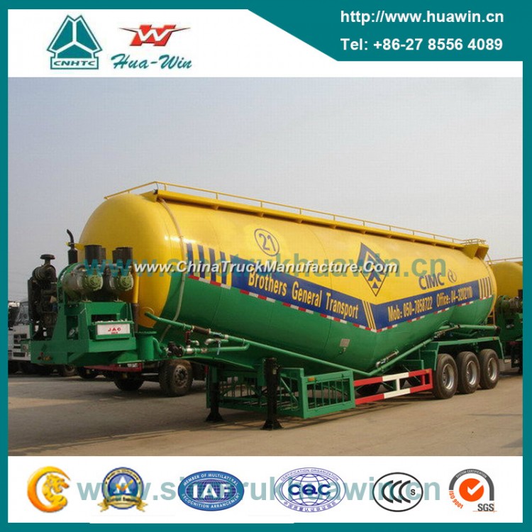 Sinotruk Huawin V Shape 55cbm Bulk Cement Tanker Semi Trailer