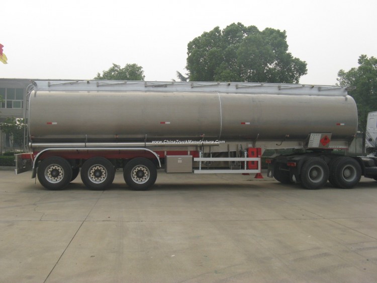 3 Axle 42000 Liters Petrol/Gasoline/Fuel Transport Aluminium Oil Tank Semi Trailer