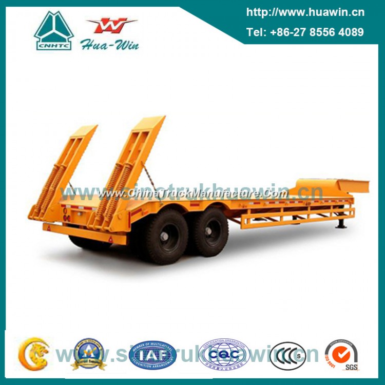 Dual Axle Low Bed Semi Trailer for Sale