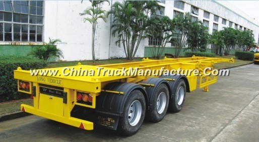 3 Axles 20FT 40FT Skeletal Optional Flatbed Container Semi Trailer