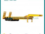 3 Axle Low Bed Semi Trailer with Hydraulic Ladder