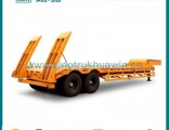 Dual Axles Low Bed Semi Trailer with Spring Ladder for Sale