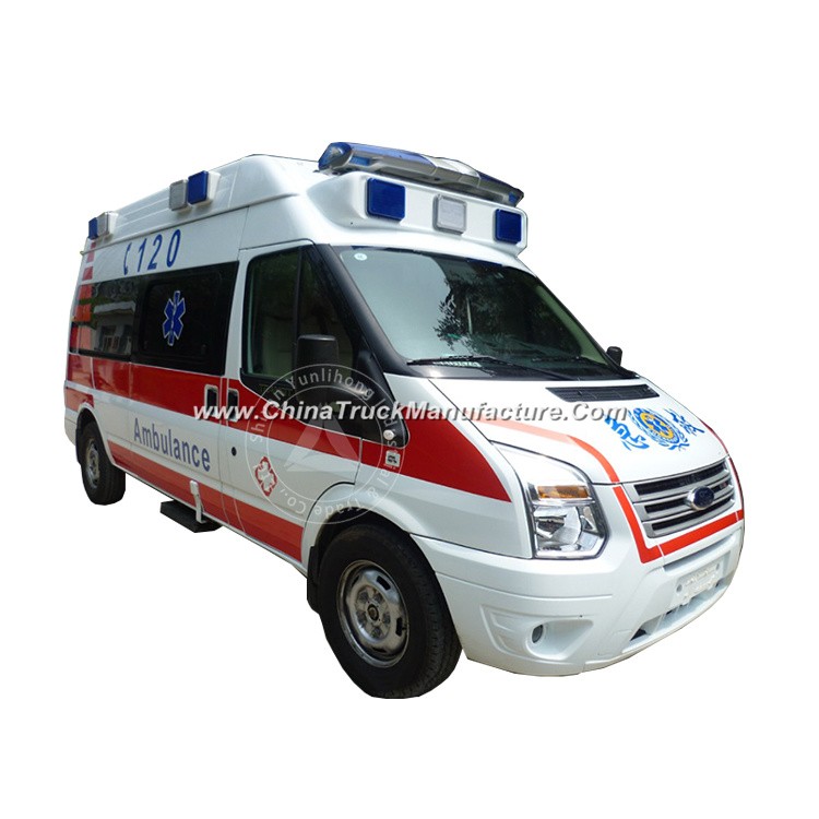 Ford Chassis LHD Ylh5046X1 Middle Roof Diesel Engine Hospital ICU Transit Medical Clinic Rescue Vehi