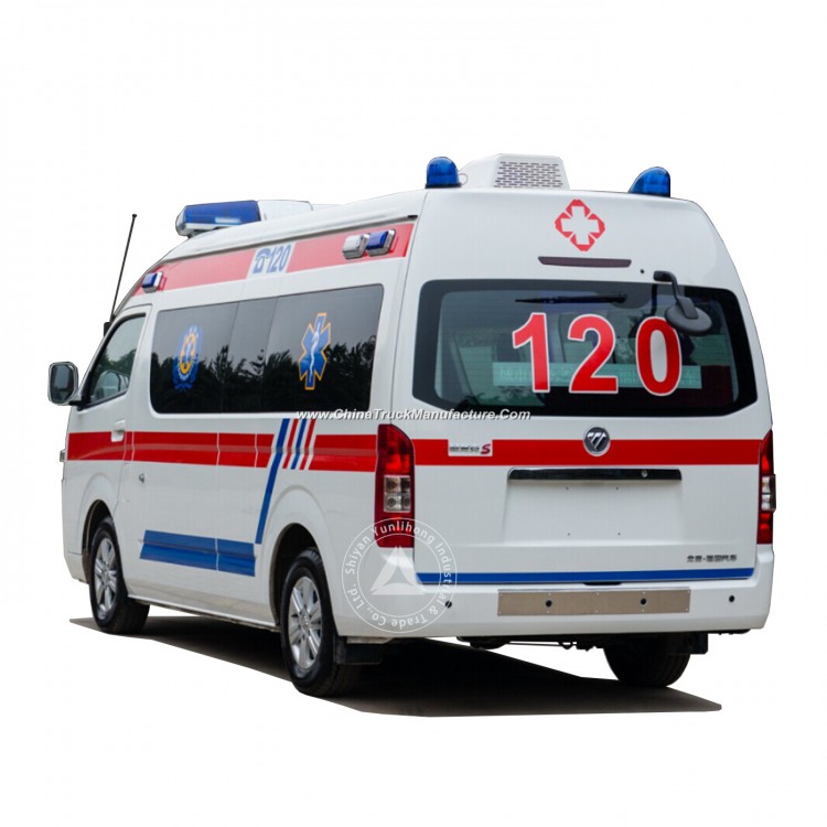 Jinbei Chassis LHD Ylh5038xjhl Middle Roof Petrol (Gasoline) Engine Hospital ICU Transit Medical Cli