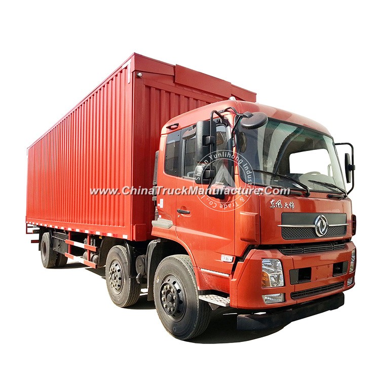 Dongfeng 6X2 245HP 48.5m3 (48.5CBM) Van 15 Ton (15t) Complicated Road Condition Box Van Cargo Truck