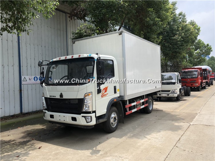 4X2 6 Wheel Box Van Vehicle HOWO Light Cargo Truck