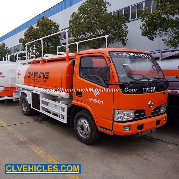 Dongfeng 95HP 6cbm Rhd Gasoline Delivery Small Fuel Tanker Refueling Truck