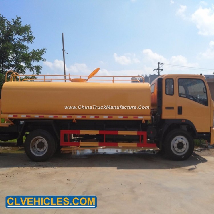 HOWO 4X2 Water Bowser Truck 10000 Liter Water Truck 1000 Gallon Water Tank Truck