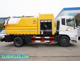 Dongfeng 7400liters Sewage Suction Truck Factory Combined with 6600liters Sewer Jetting Truck