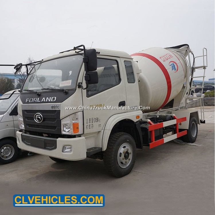 High Quality Foton 6 Wheels Cement Tanker 5m3 Concrete Drum Mixer Truck