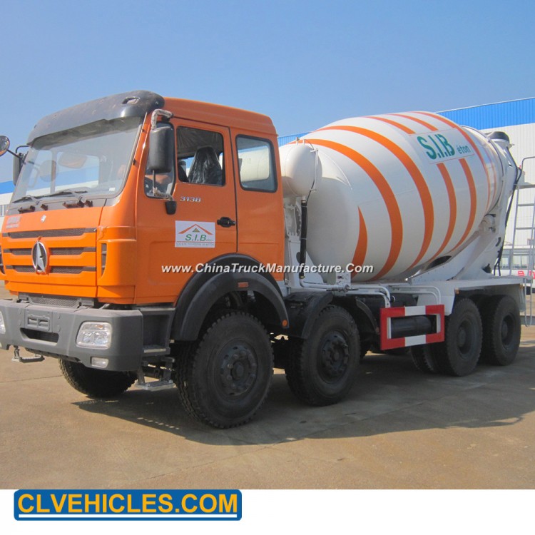 14, 16, 18cbm Beiben 375HP Truck Mounted Concrete Mixer Concrete Mixer Truck