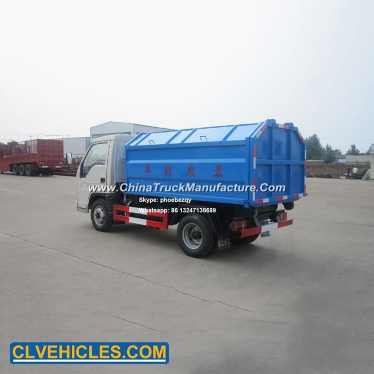 Foton 4X2 Small Garbage Truck with Hook Arm for Trash Container Transport
