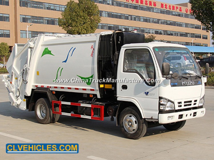Isuzu 4X2 New Hydraulic System Compression Garbage Compactor Truck 5cbm