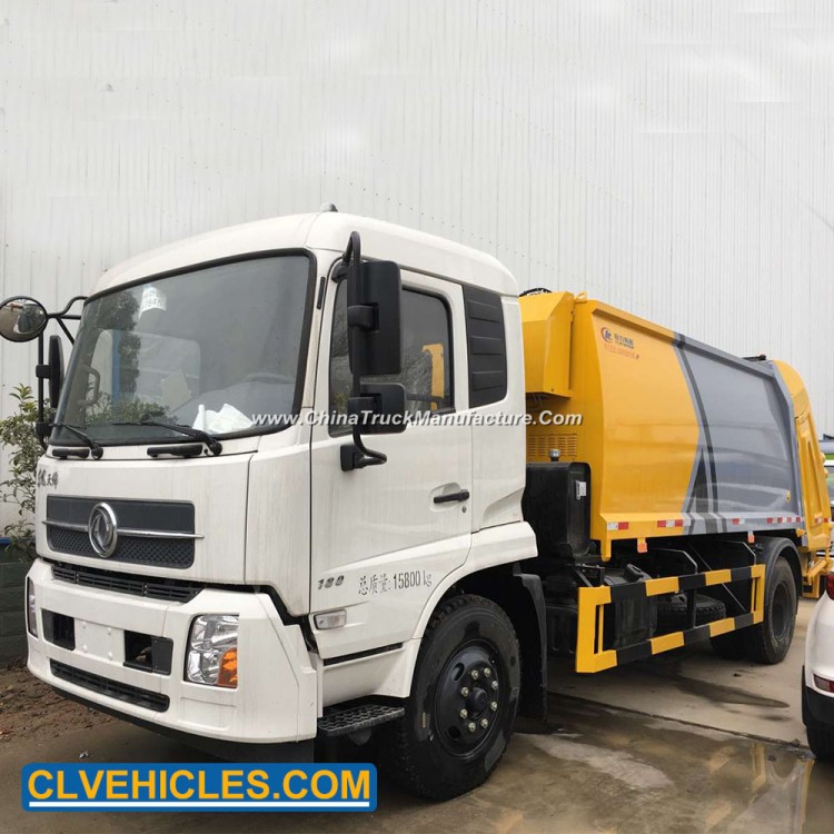 Dongfeng China Factory 10-12m3 New Refuse Collector Compactor Garbage