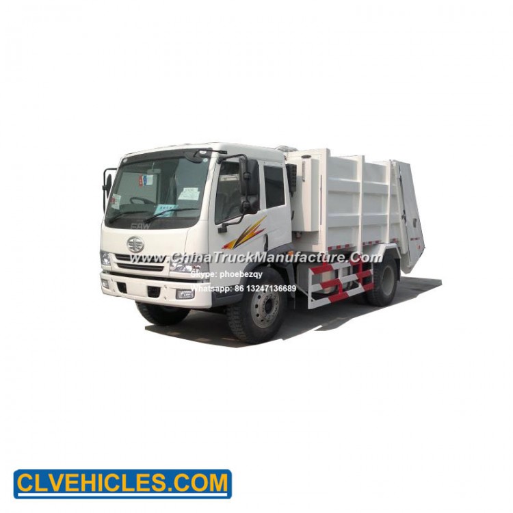 FAW Chassis 220HP Refuse Compactor Garbage Compactor Truck