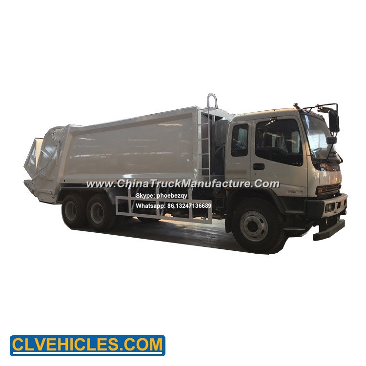Isuzu Heavy Duty 20 Tons Hydraulic Garbage Compactors Truck Operation