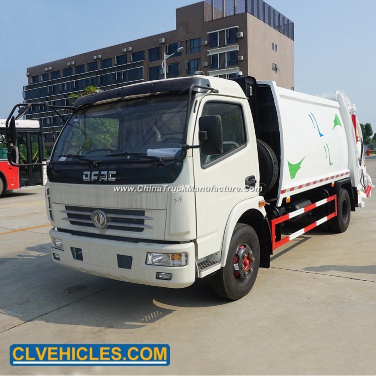 6 Ton Rubbish Compactor Truck Automated Back Loaded Garbage Truck
