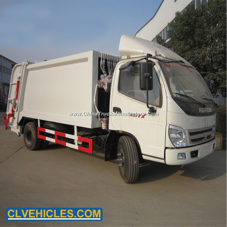 Foton Waste Collection Compactor Garbage Truck 6 Cubic