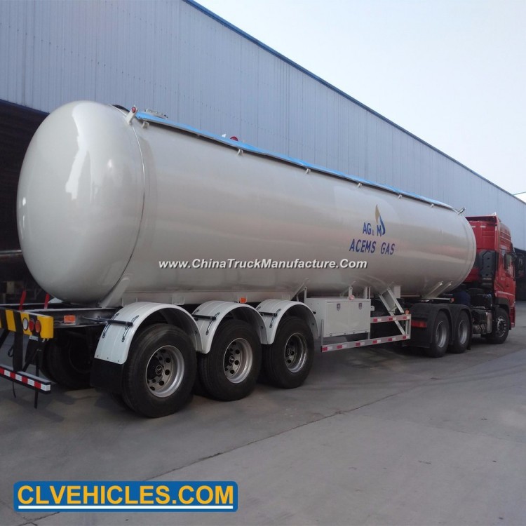 56cbm LPG Mobile Tanker Semi Trailer 56000L Liquefied Petroleum Gas Tank Trailer