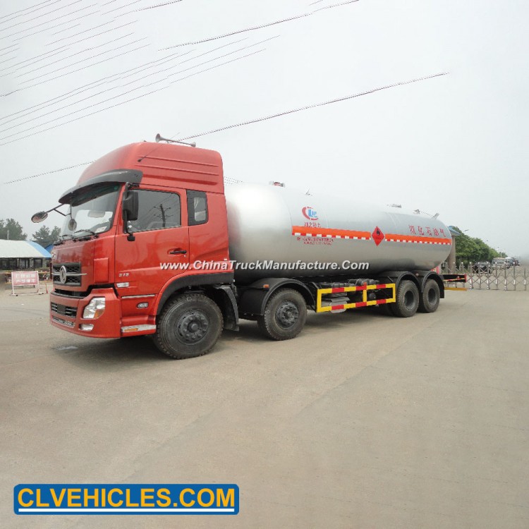 35000L Red LPG Road Tank Tanker Filling Delivery Bobtail Mobile Gas Refueling Mounted Transport Mobi