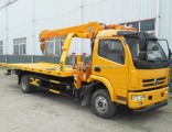 4 Ton 4*2 Road Wrecker Rollback Tow Truck Road Wrecker with Crane