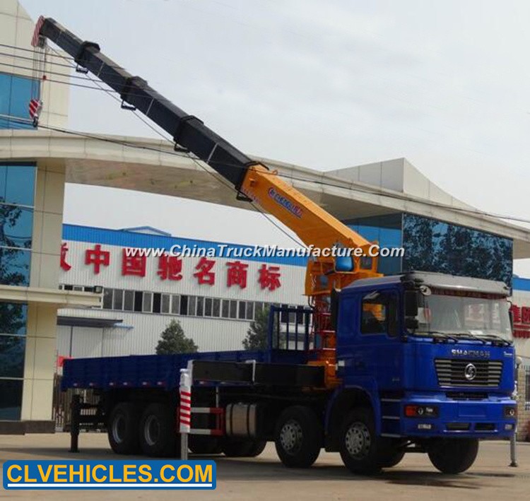 Shacman 8X4 12 Tons Straight Arm Truck Mounted Crane
