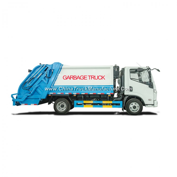 125HP 5.8 Cbm Rear Loading Compression Type Garbage Truck