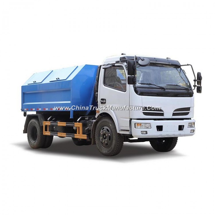 4X2 8ton 6cbm Dongfeng Detachable Container Type Garbage Truck