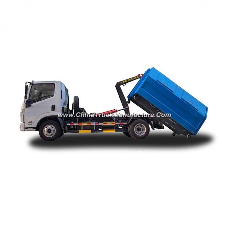 126HP Yuejin 7cbm Detachable Container Type Garbage Truck