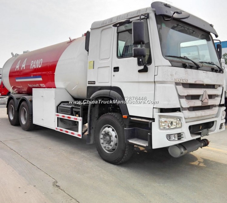 Good Quality HOWO 6X4 Type 25m3 LPG Delivery Truck Price for Sale