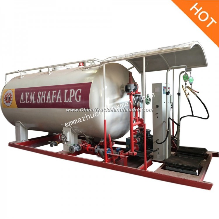 Small 5-10m3 Mobile LPG Filling Station with LPG Scale