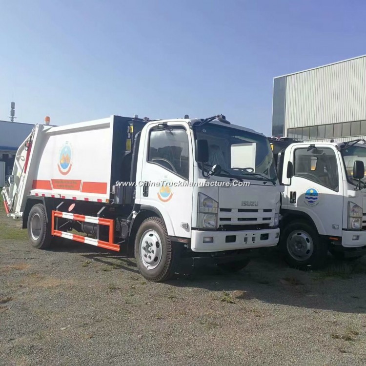 Good Quality Isuzu 700p Euro 4 Euro5 190HP 8tons Compactor Garbage Truck Price for Sale